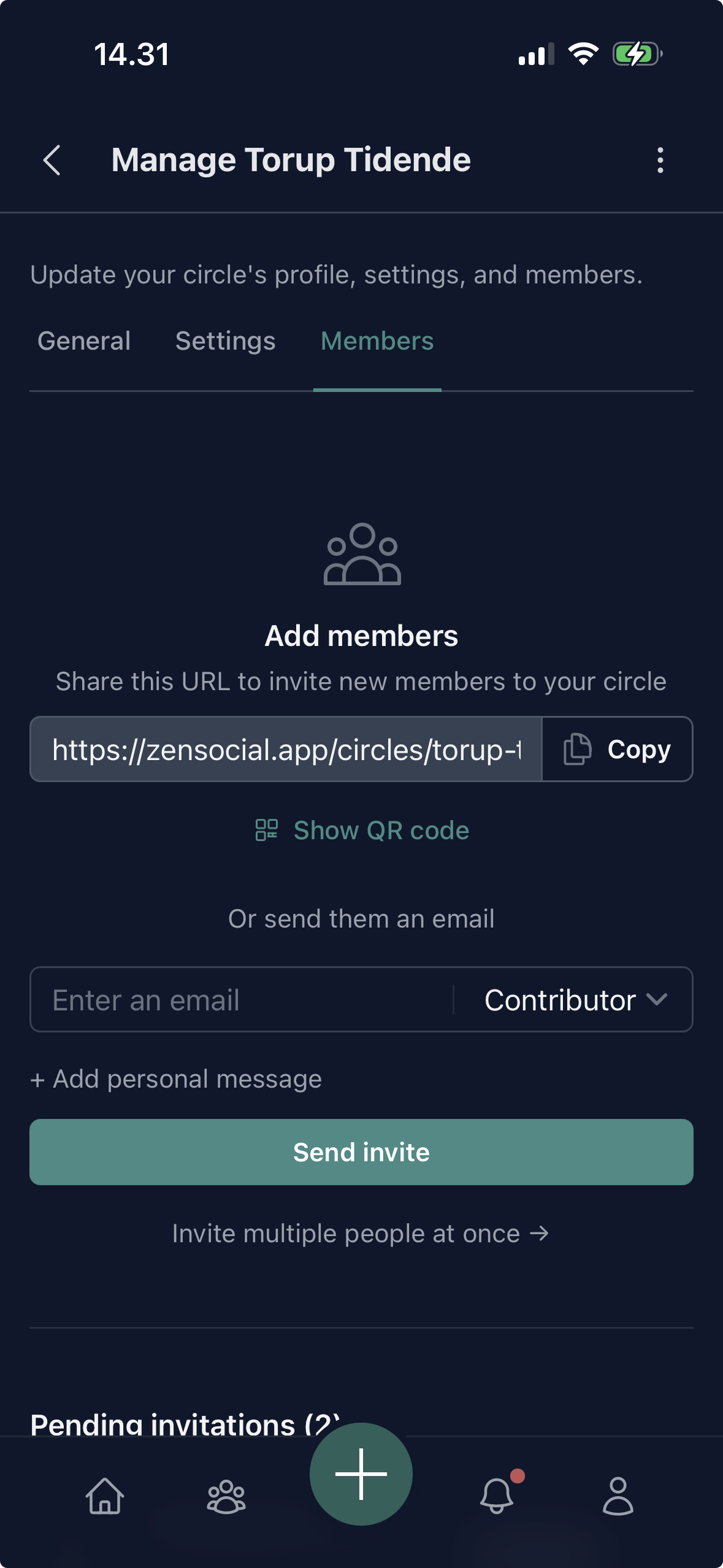 Invite the people who belong