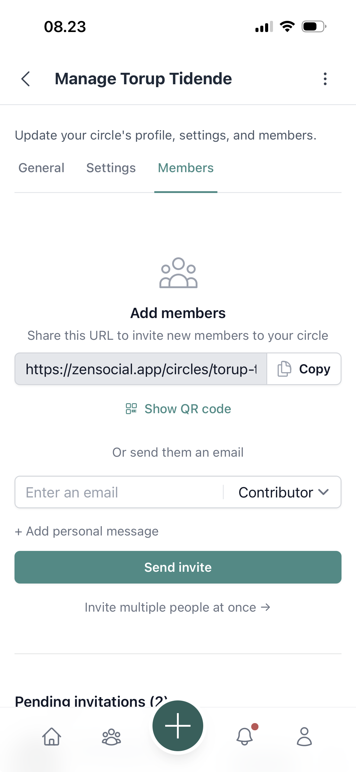 Invite the people who belong